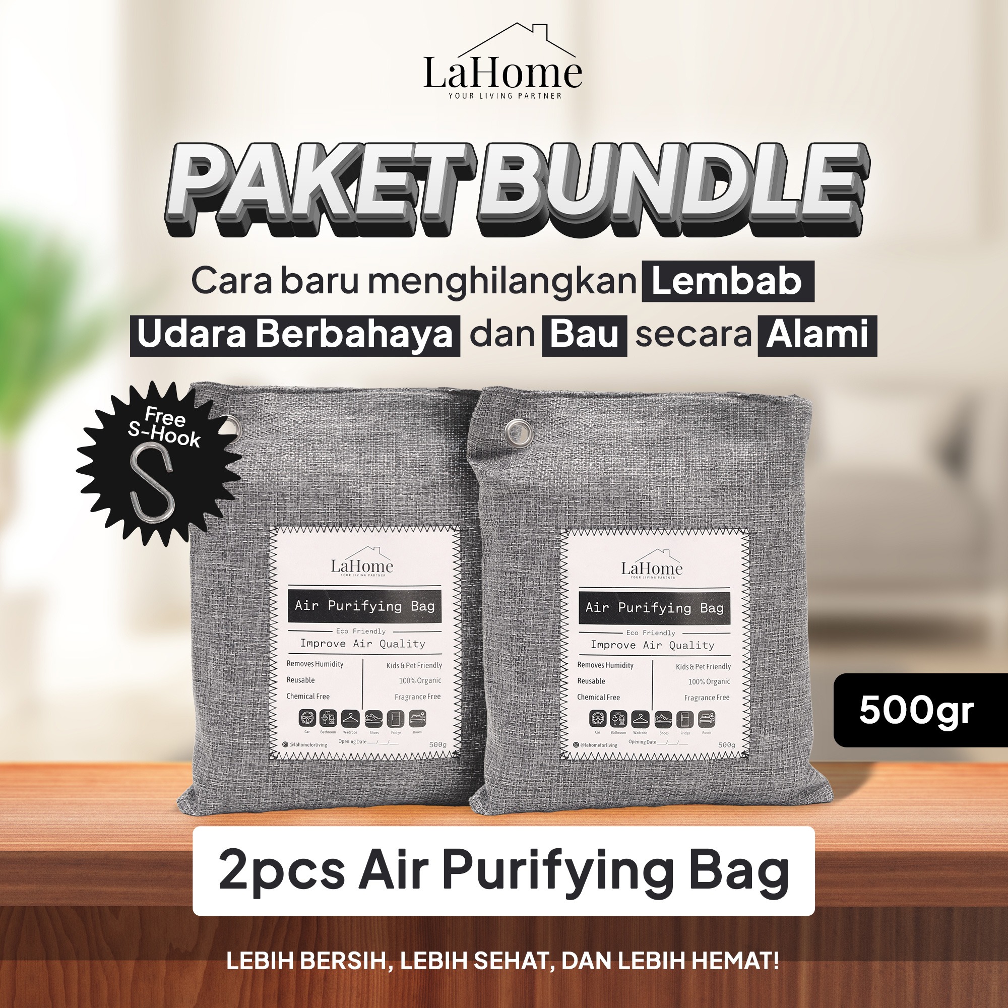 LaHome Living 500g 2pcs Bundling AIR PURIFYING BAG