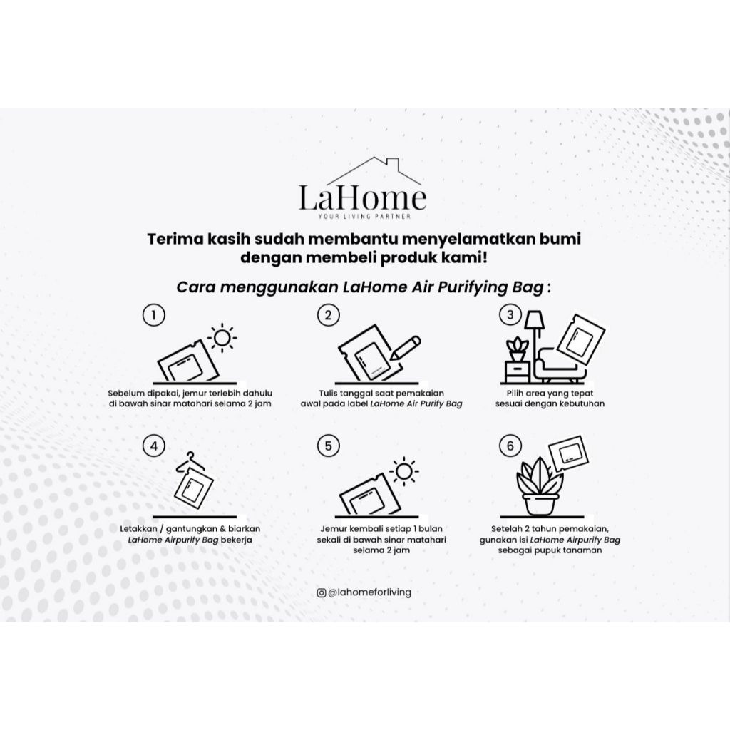 LaHome Living 75g 6pcs Bundling AIR PURIFYING BAG