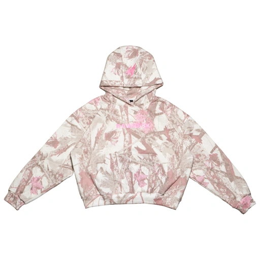 Image of RAWRESK CAMOUFLAGE PINK TREES HOODIE