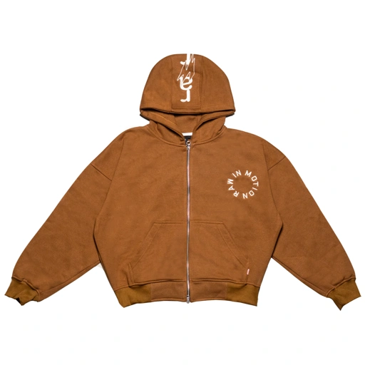 Image of CIRCULAR EMBROIDERY DOUBLE ZIPPER HOODIE (CM)