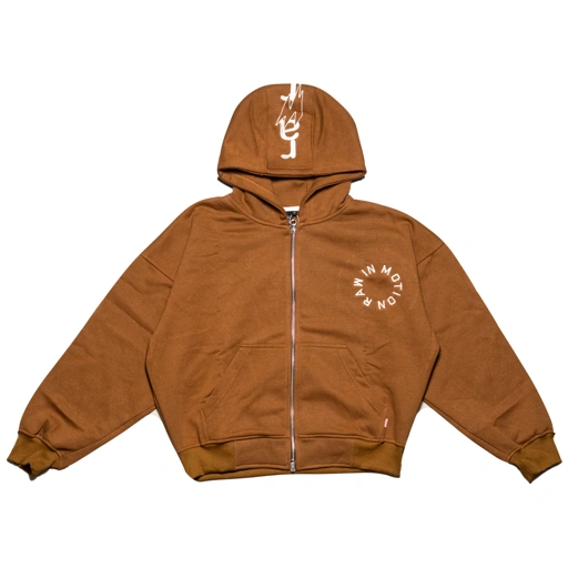 Image of CIRCULAR EMBROIDERY DOUBLE ZIPPER HOODIE (CM)