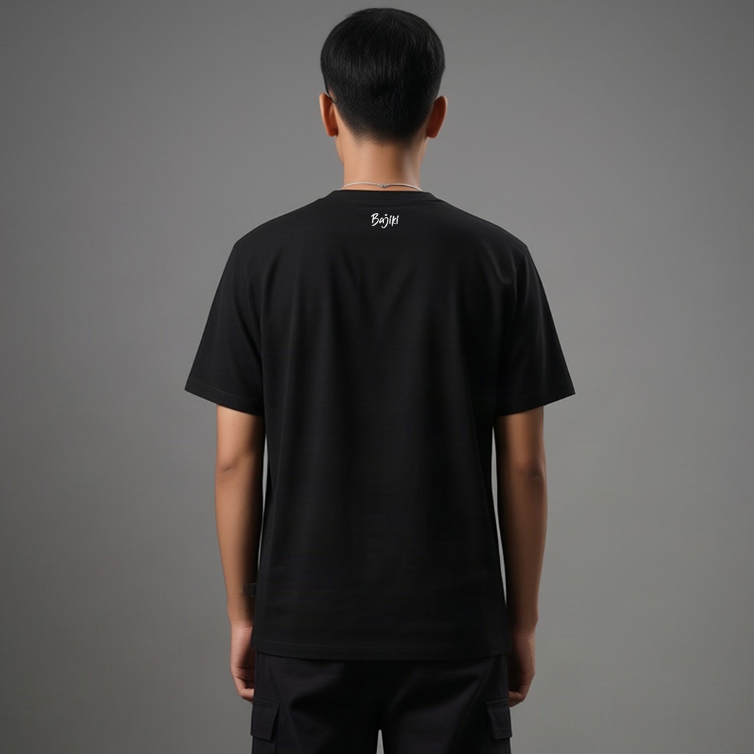 Kaos Bajiki Rewako Makassar Hitam