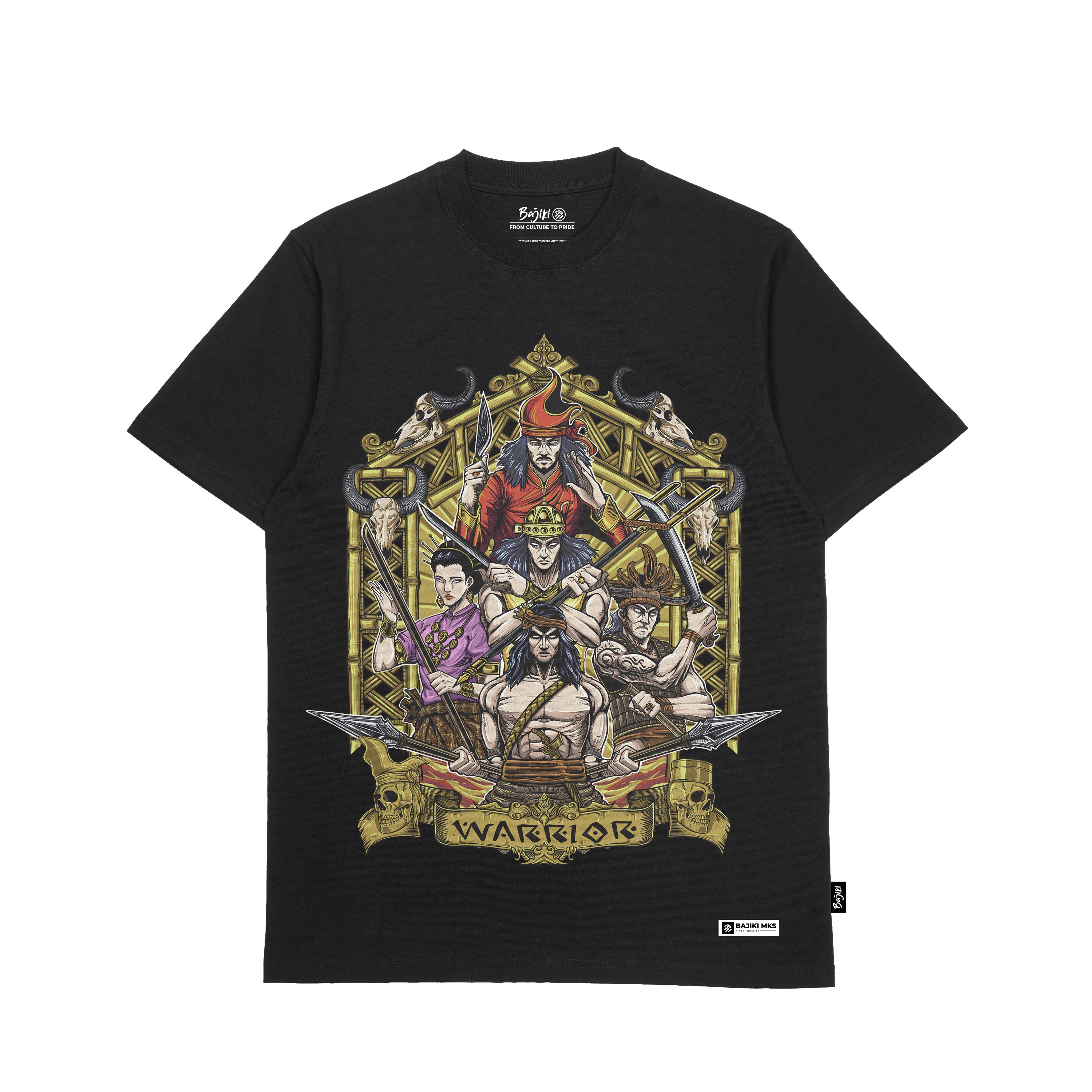 Kaos Bajiki Makassar Warrior Anime Series