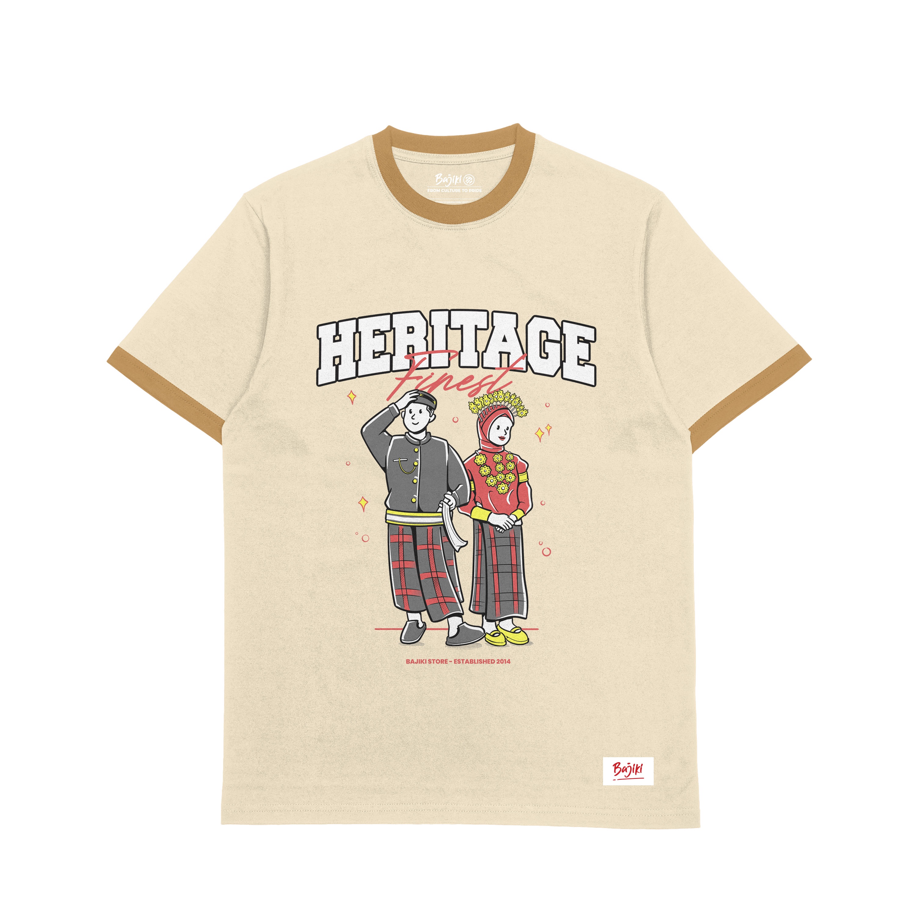 Heritage Finest Khaki Ringer Tees