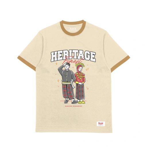 Image of Heritage Finest Khaki Ringer Tees