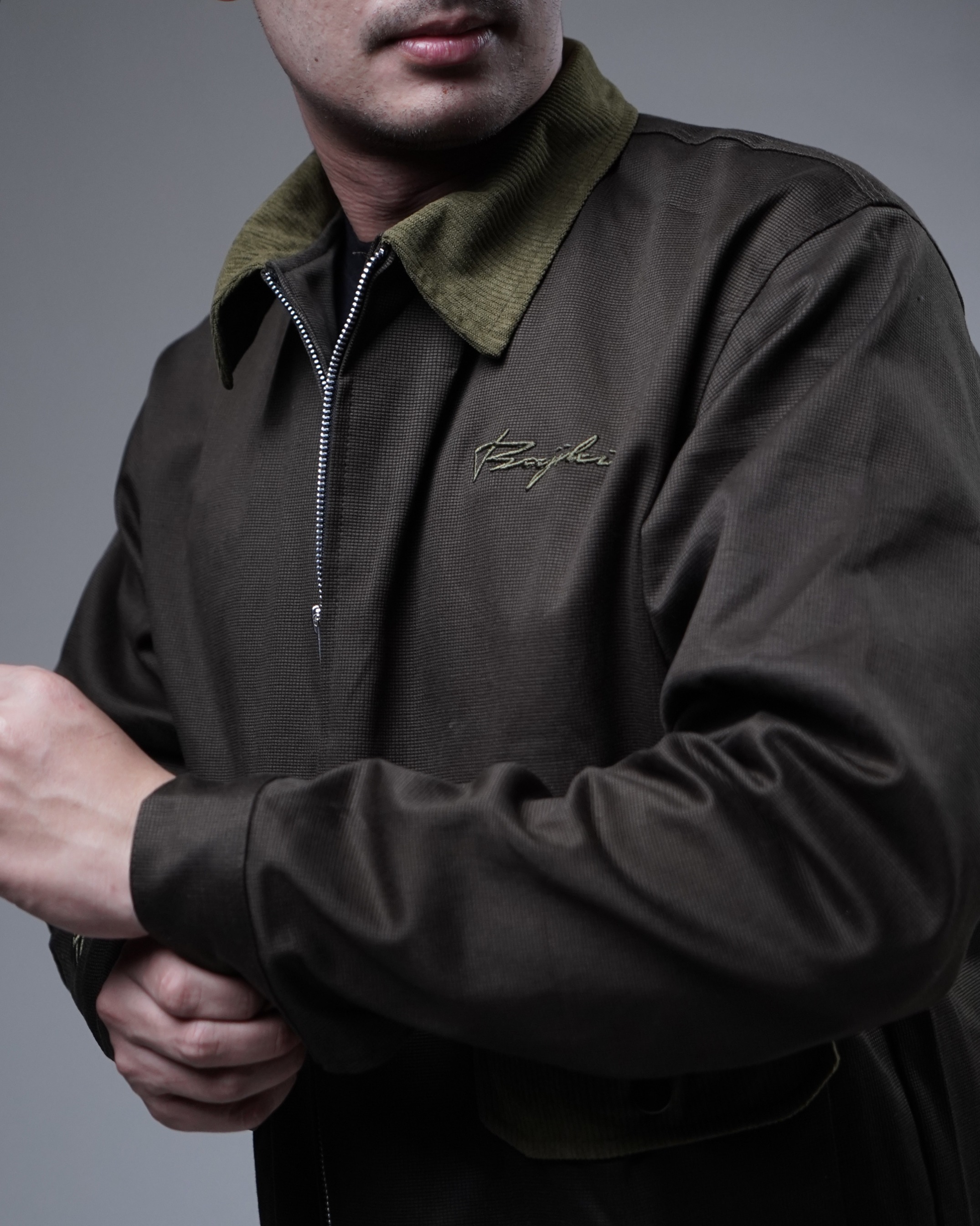 WORK JACKET BOXY CULTDEPT COKLAT HIJAU
