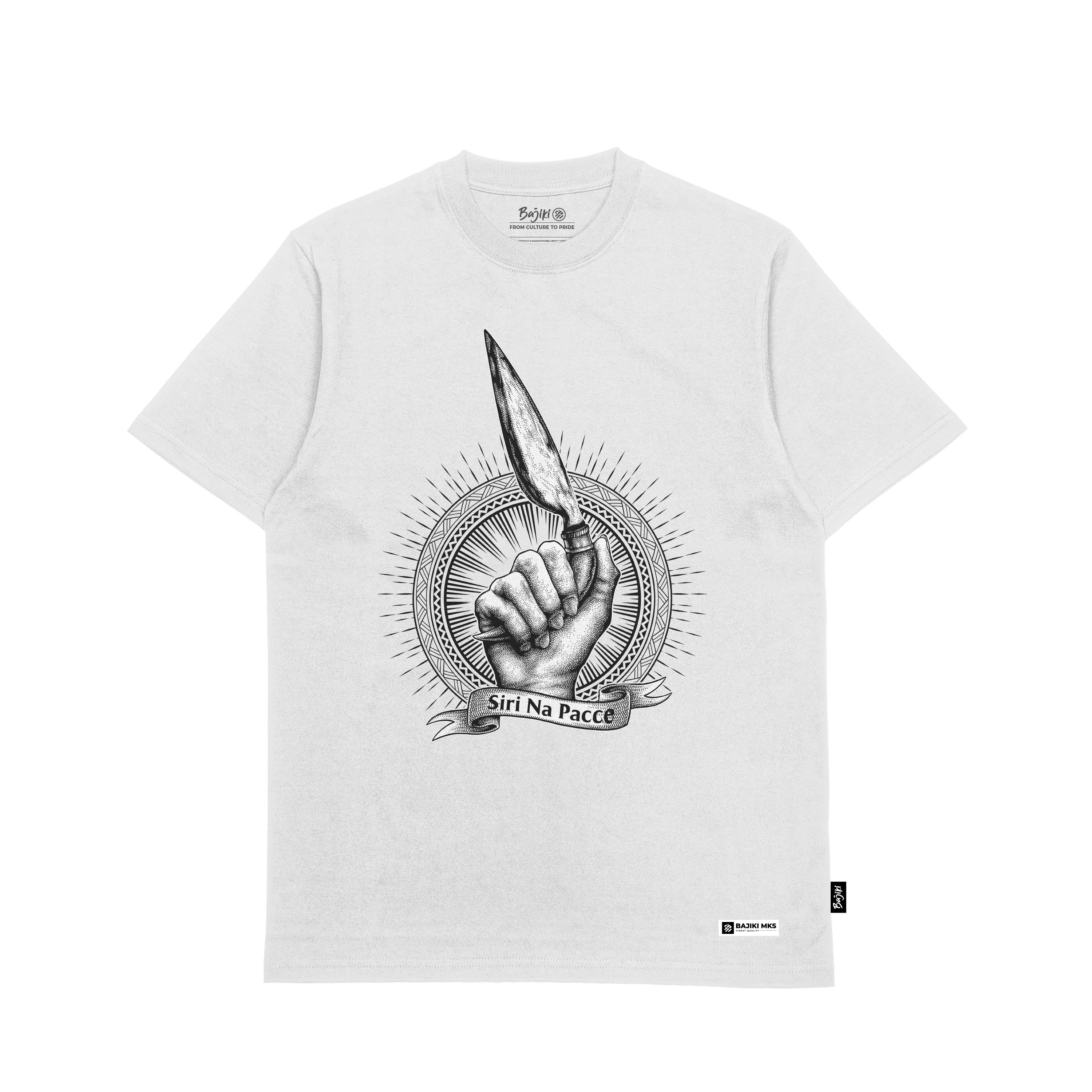 Kaos Bajiki Makassar Badik V2 Putih