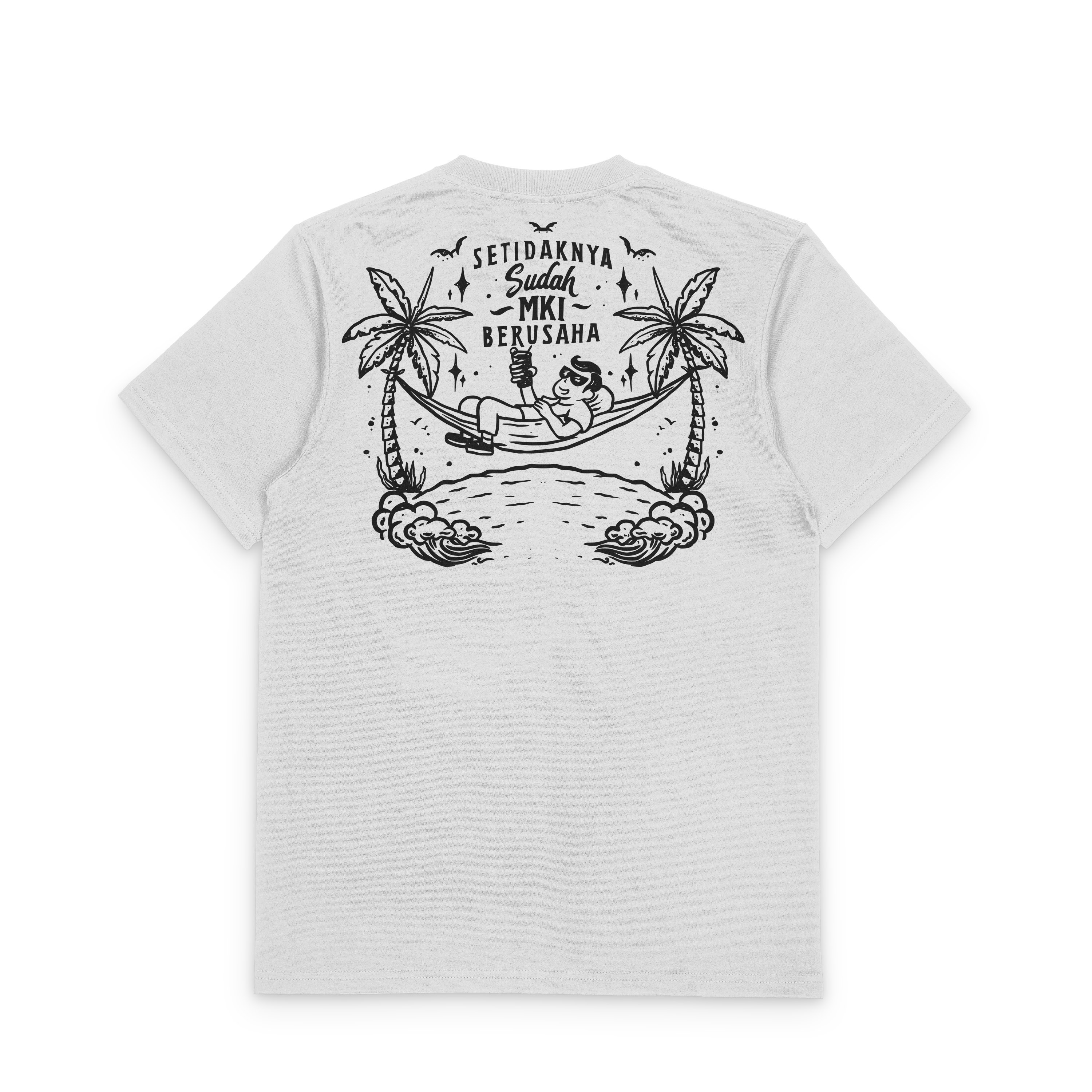 Kaos Bajiki Sudah Berusaha Putih