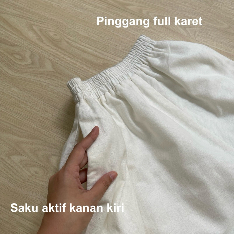ByNeeth Robin Skirt - Rok linen - Rok basic - Rok A Line - Rok payung - Rok korean style