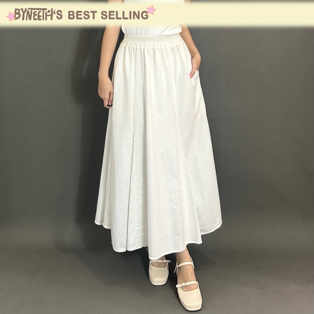 ByNeeth Robin Skirt - Rok linen - Rok basic - Rok A Line - Rok payung - Rok korean style
