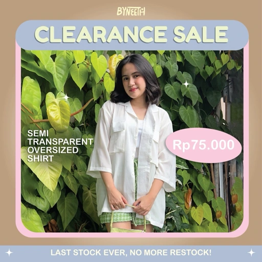 Image of Semi Transparent Oversized Shirt Byneeth