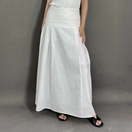 Image of ByNeeth Nara Linen Skirt - Rok Linen - Rok Rempel - Basic Skirt