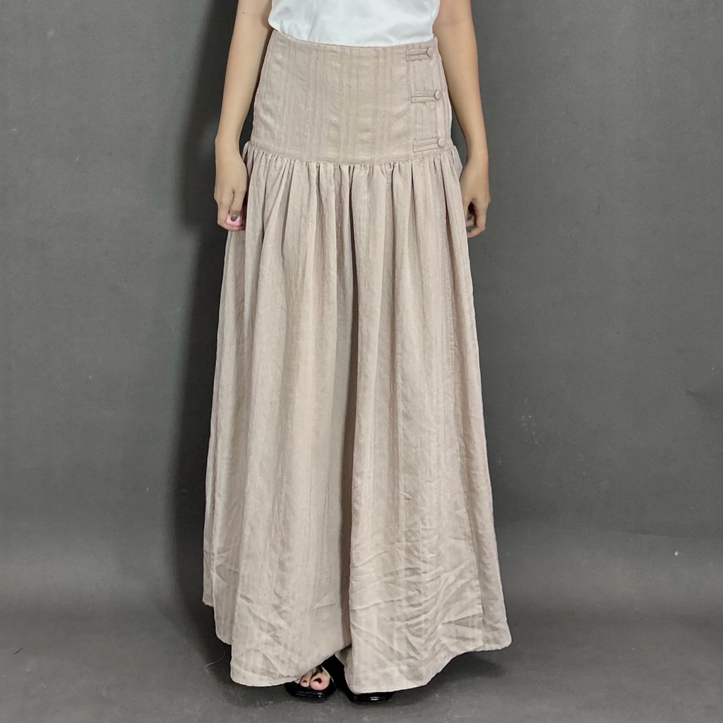 ByNeeth Nola Stripes Skirt - Rok Wanita - Wrapped Skirt