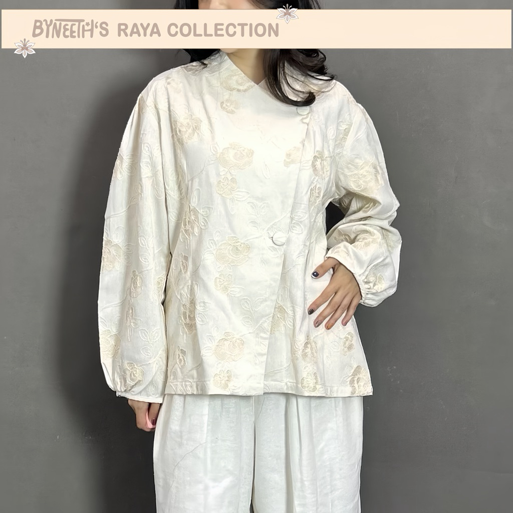 ByNeeth Huda Janggan - Linen Janggan - Embroidery - Baju Lebaran - Koleksi Ramadhan Raya