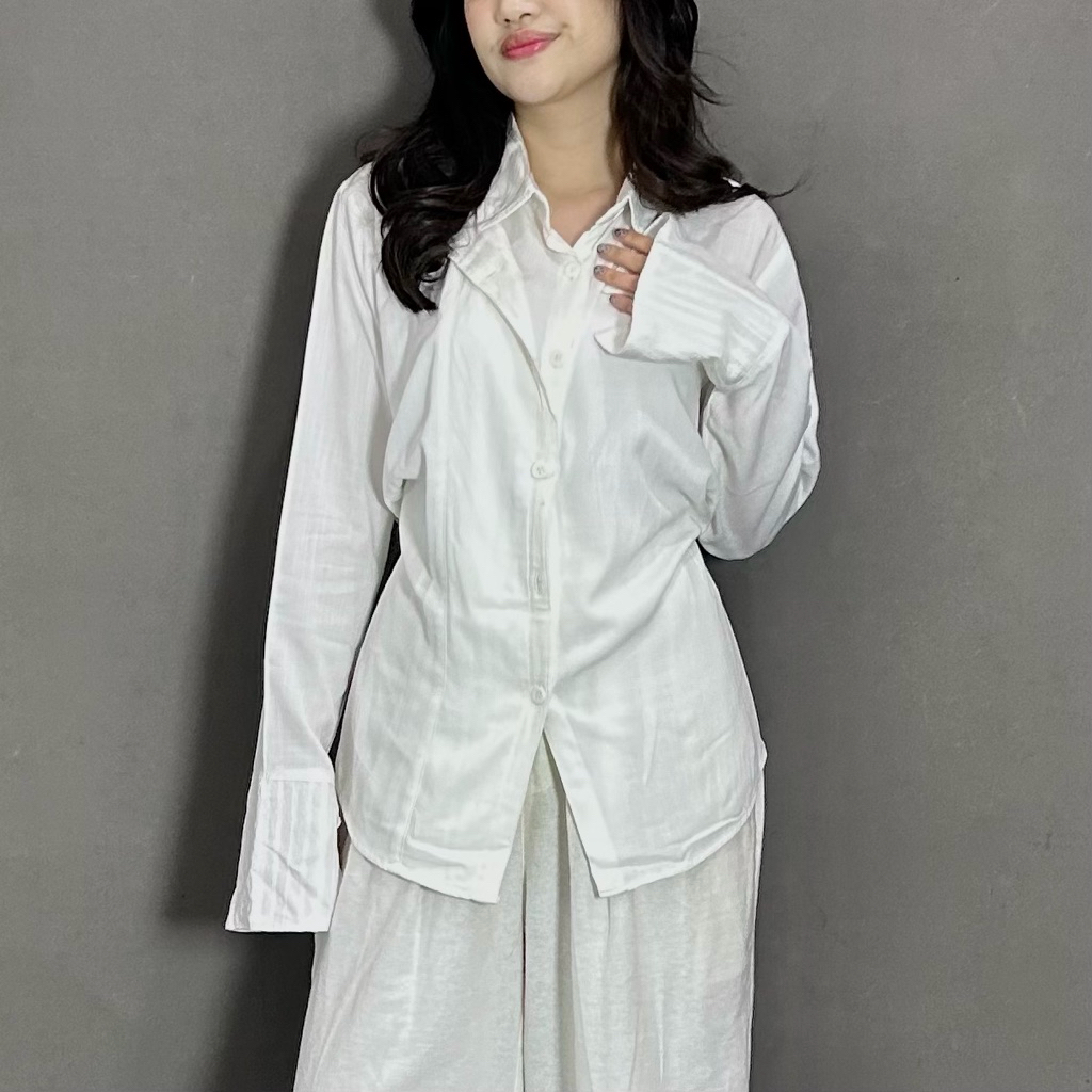 ByNeeth Casa Linen Shirt - Kemeja Linen - Basic Top - Kemeja Wanita