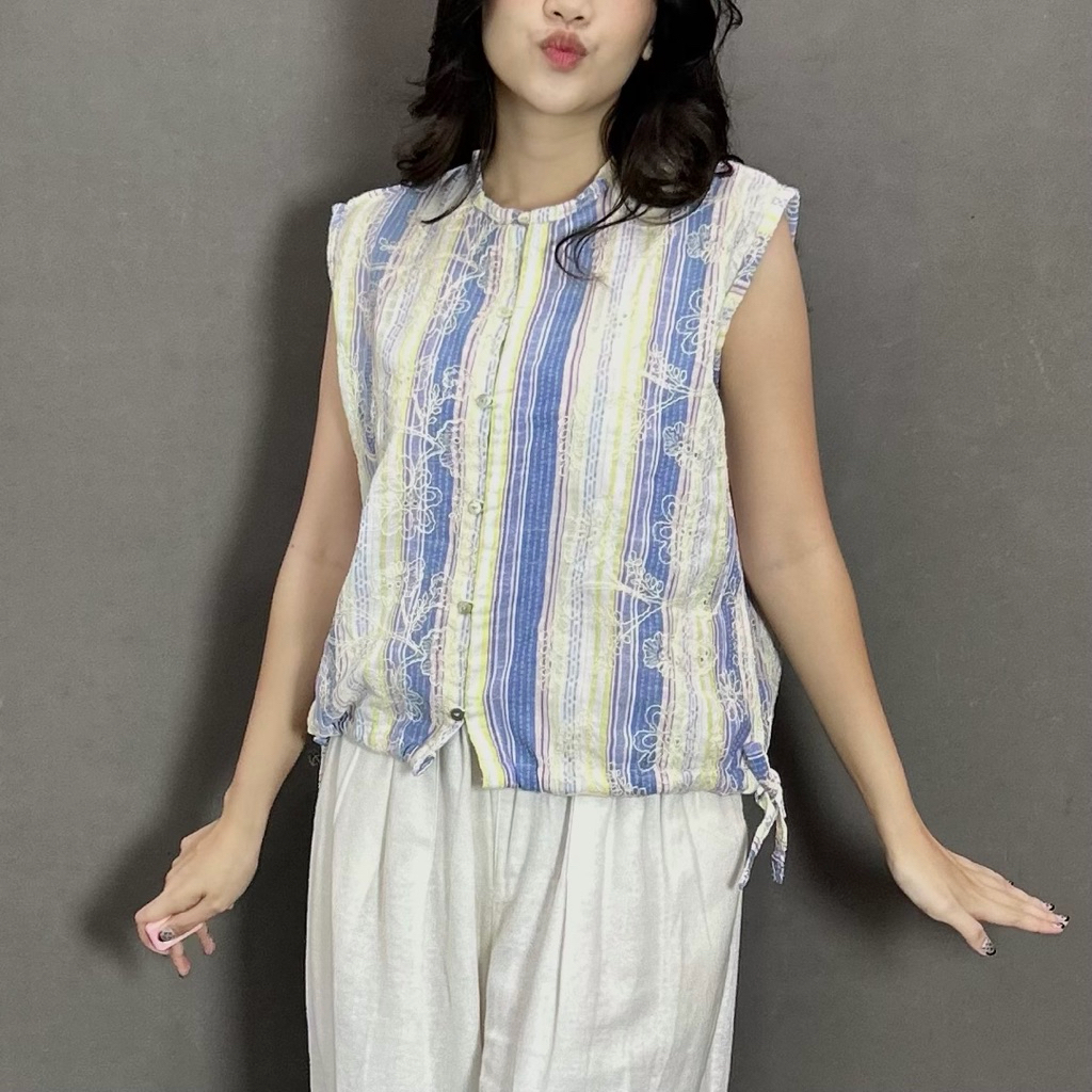 ByNeeth Peony Vest - Vest Bunga - Embroidery Flower