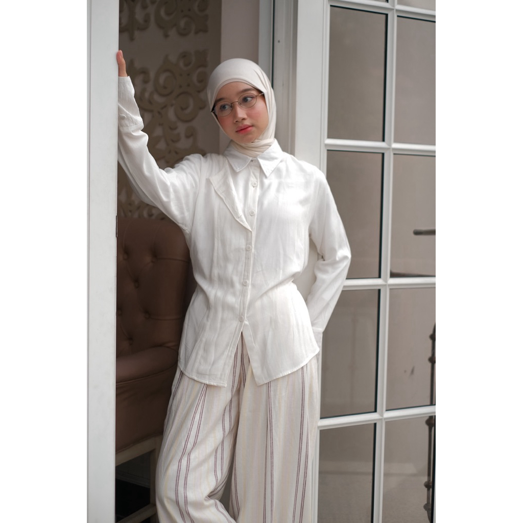 ByNeeth Casa Linen Shirt - Kemeja Linen - Basic Top - Kemeja Wanita