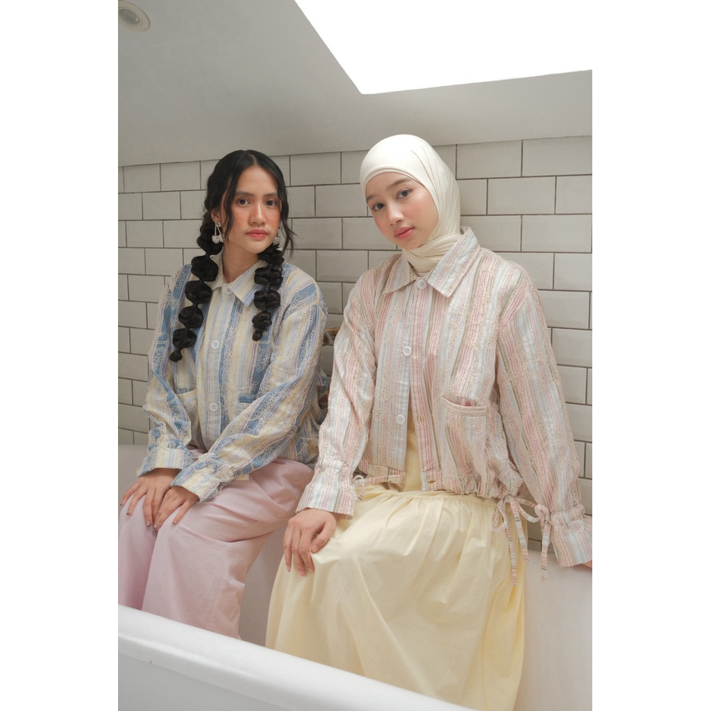 ByNeeth Camellia Jacket - Oversized Jacket - Flower Jacket - Embroidery Flower