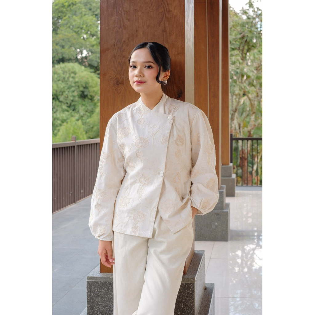 ByNeeth Huda Janggan - Linen Janggan - Embroidery - Baju Lebaran - Koleksi Ramadhan Raya