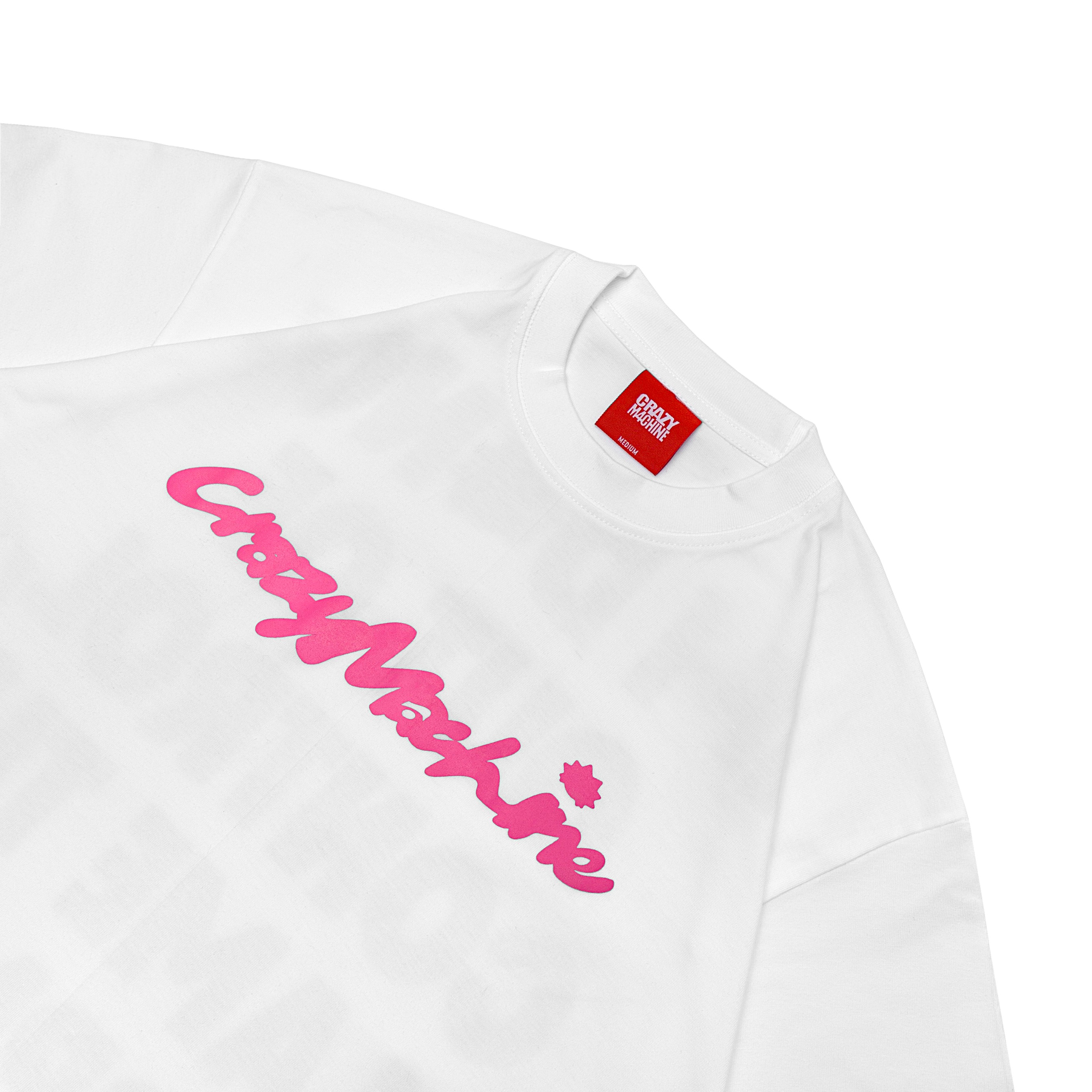 CRAZYMACHINE "OUT OF CONTROL" WHITE TEE
