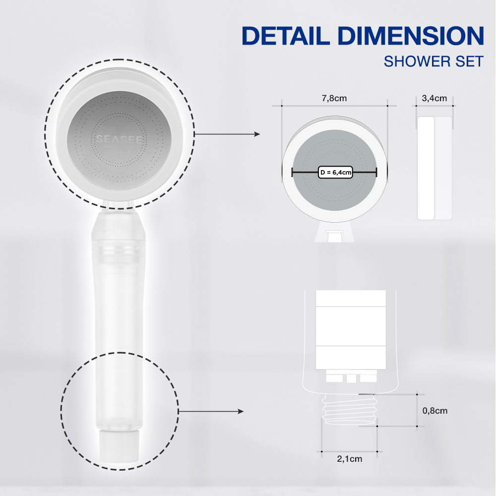 [Kit] SEASEE Premium Shower Filter Kit - Opaq Misty