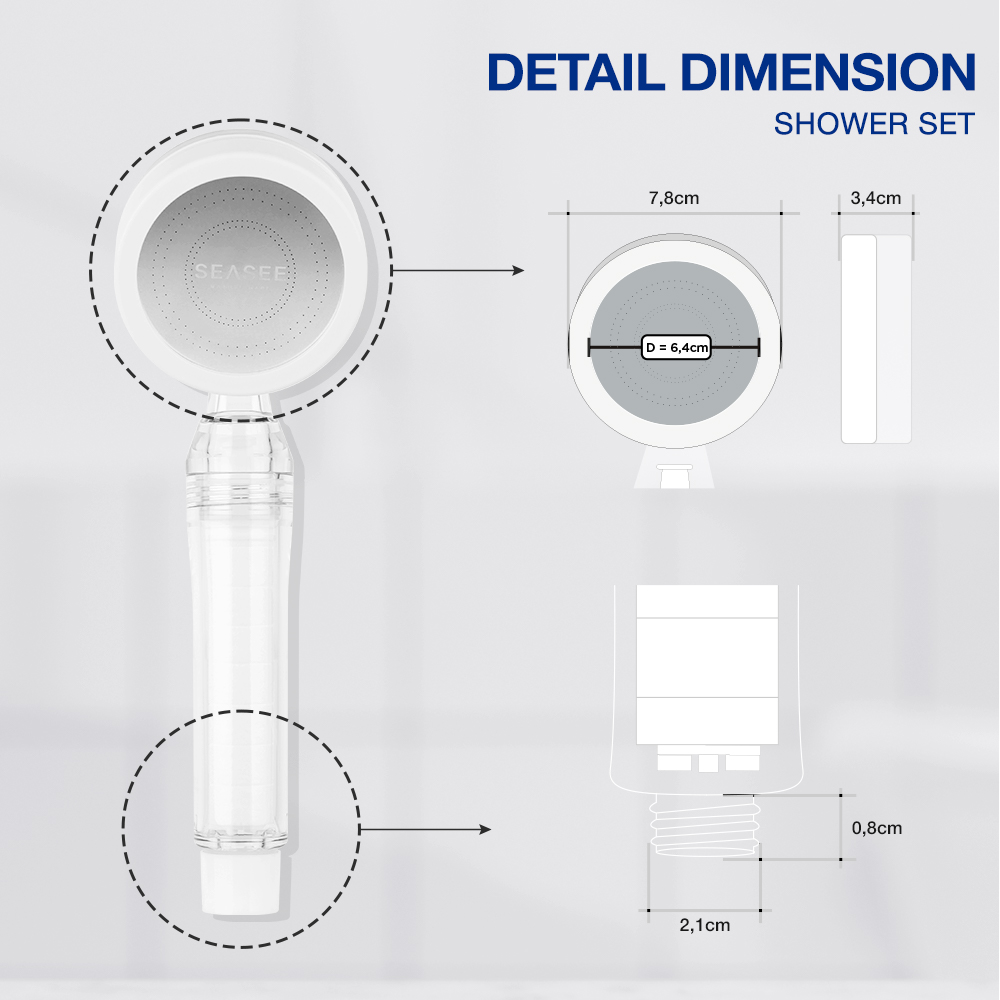 [All Variant] SEASEE Shower Filter Kit - Basic Shower Kit Only