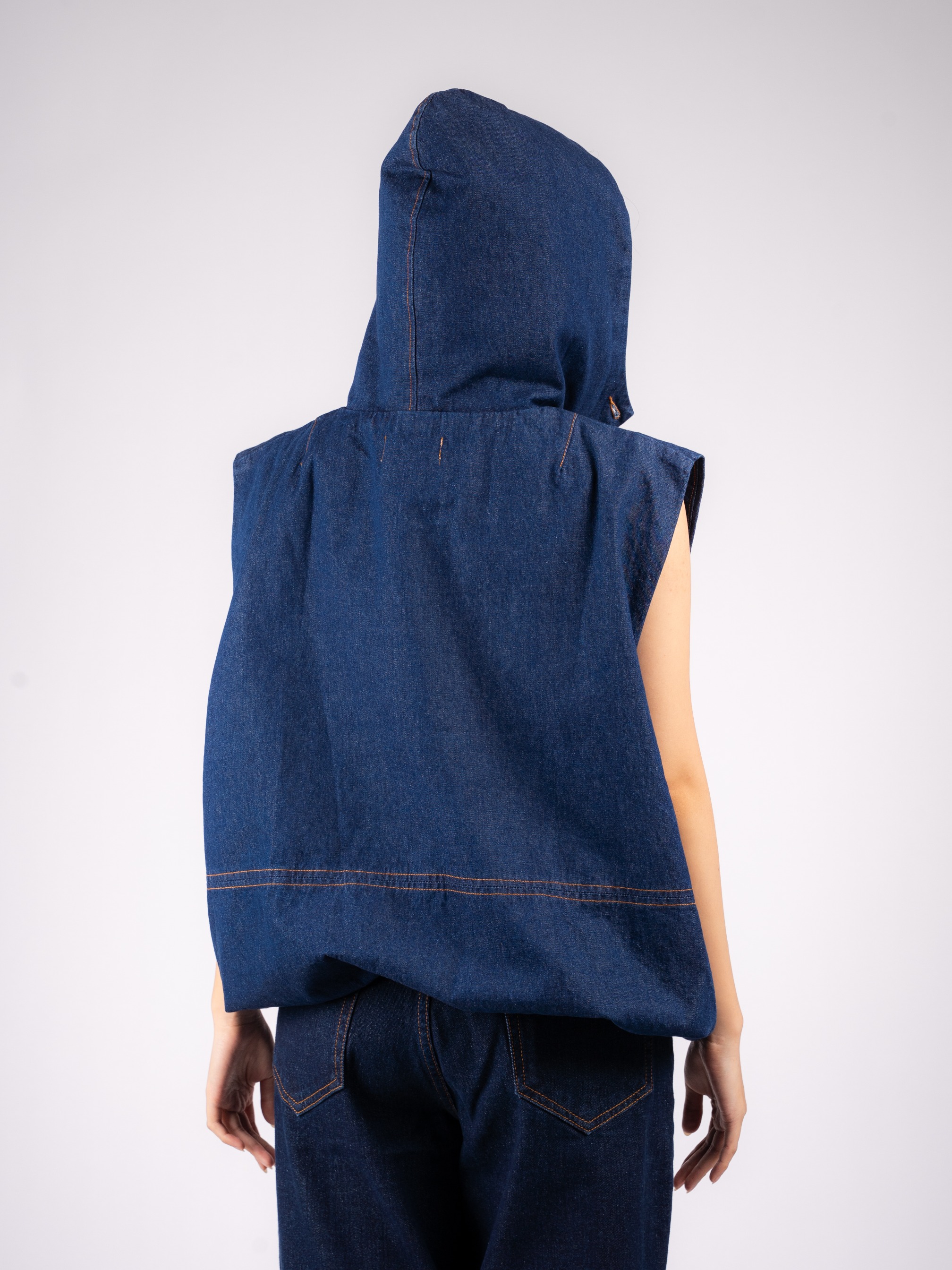 BENJI DENIM HOODIE VEST
