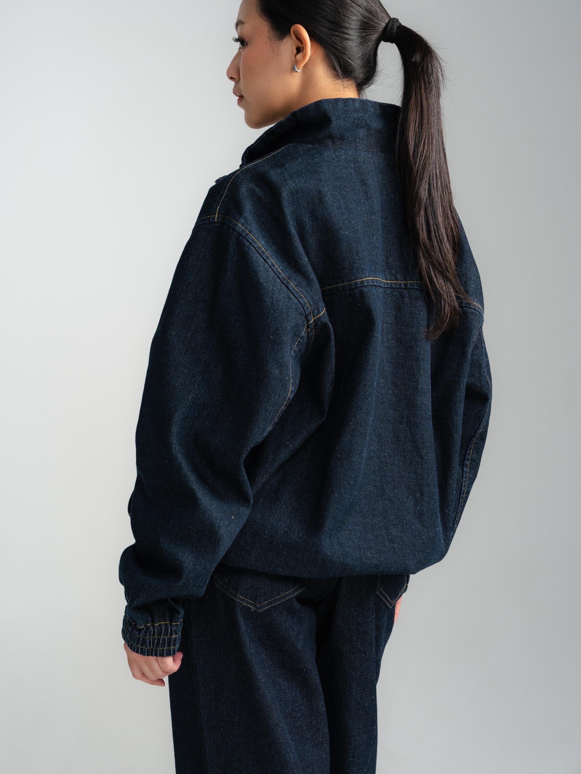 ZENNA DENIM TRACK JACKET
