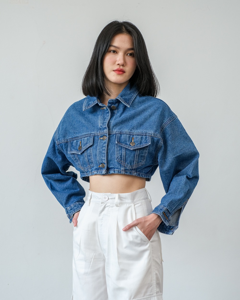 SPENCER DENIM CROP JACKET