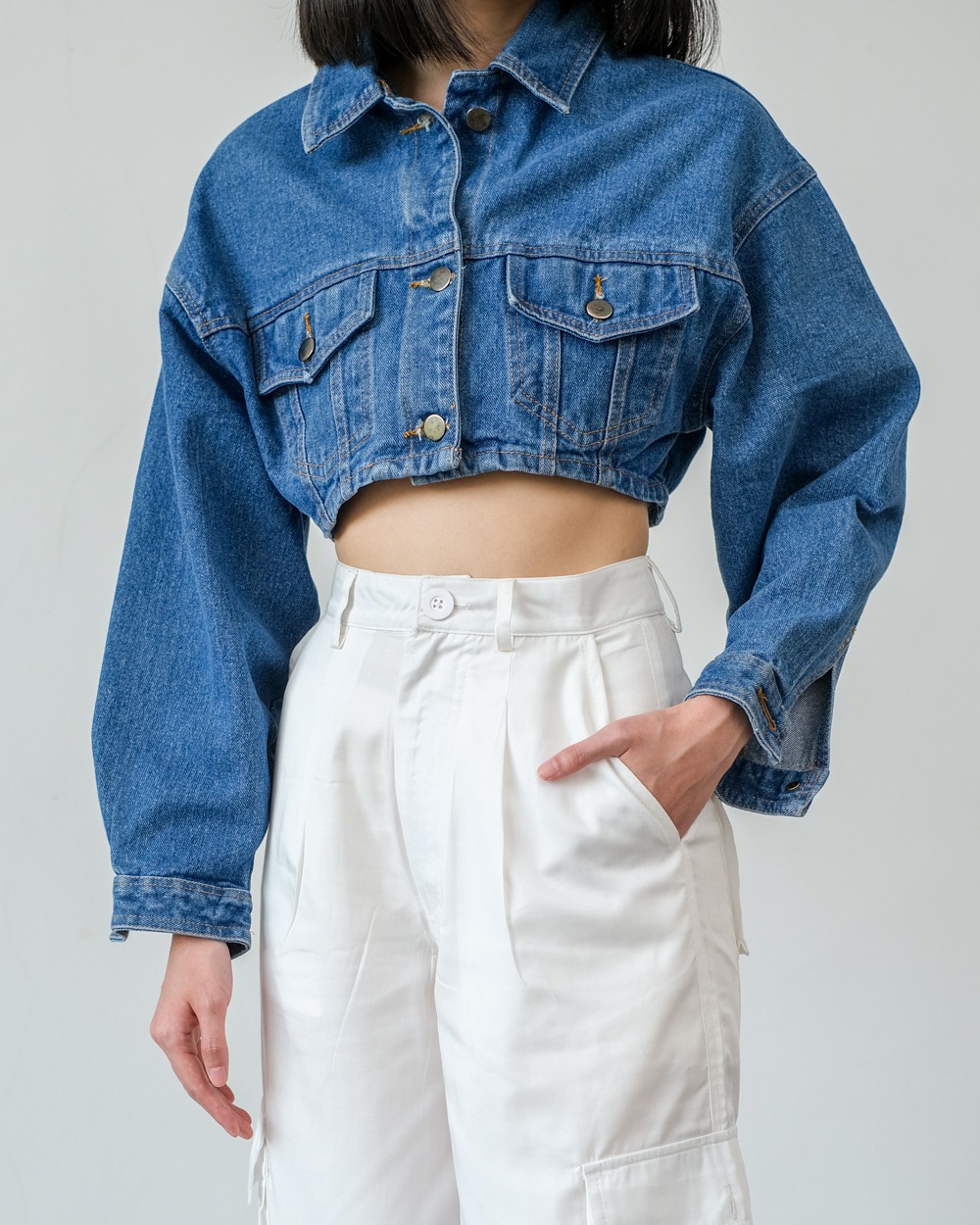 SPENCER DENIM CROP JACKET