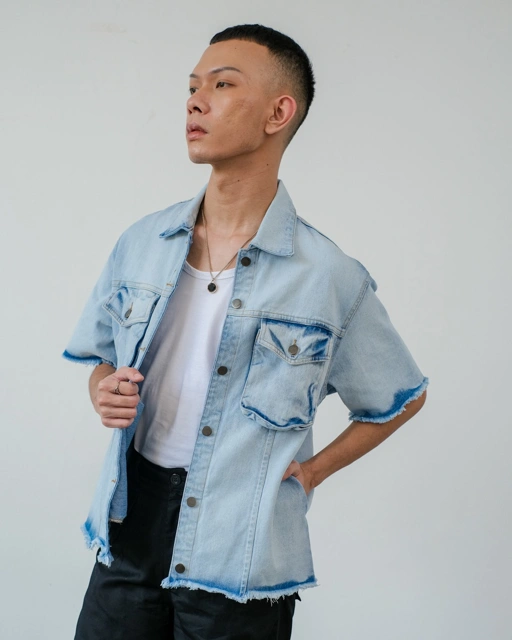 Image of PORSHA DENIM JACKET SHIRT