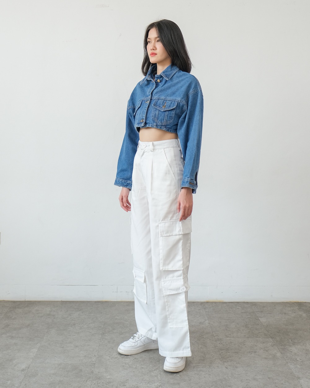 SPENCER DENIM CROP JACKET