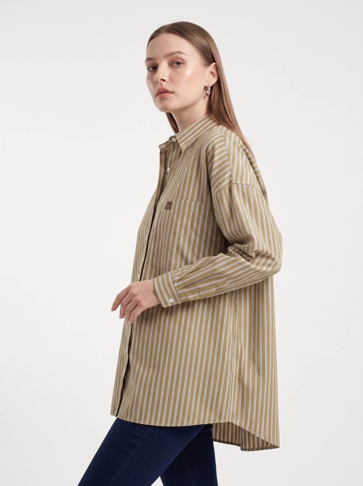 New Oversize Shirt Stripe