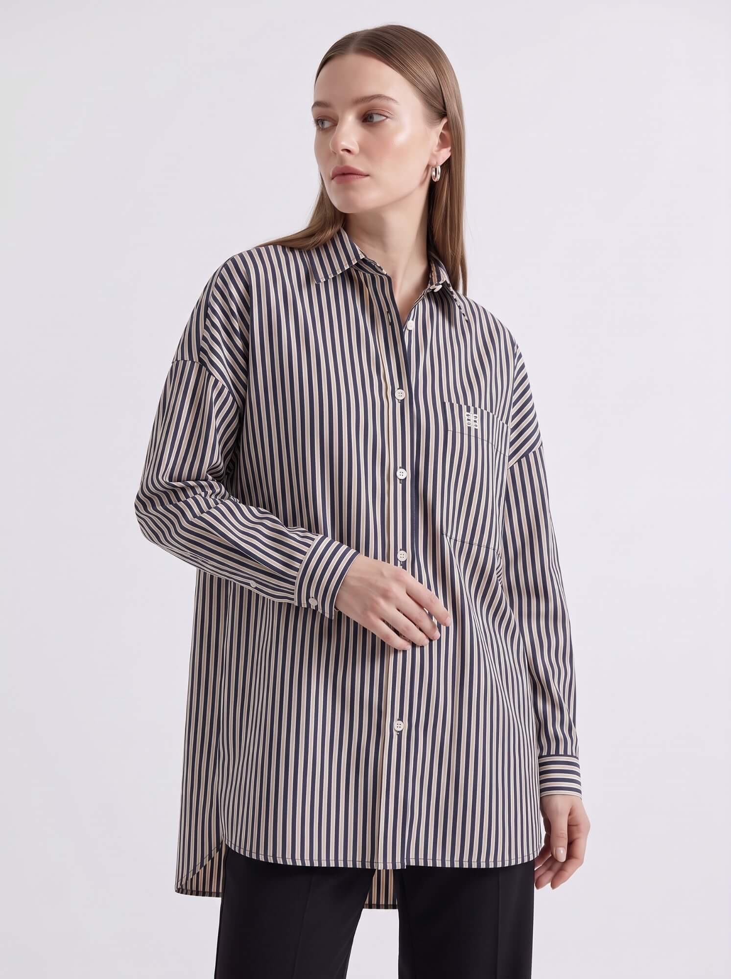 New Oversize Shirt Stripe