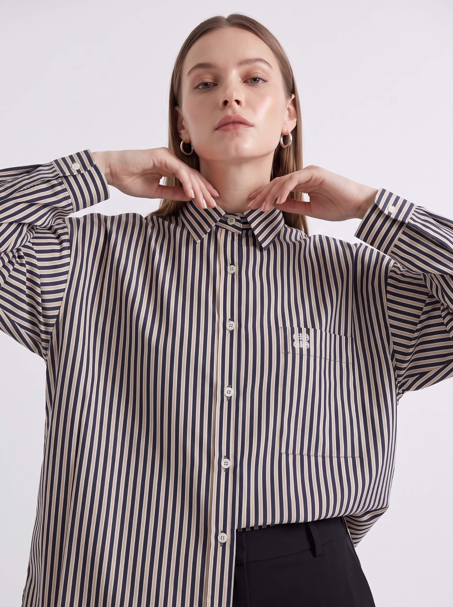 New Oversize Shirt Stripe