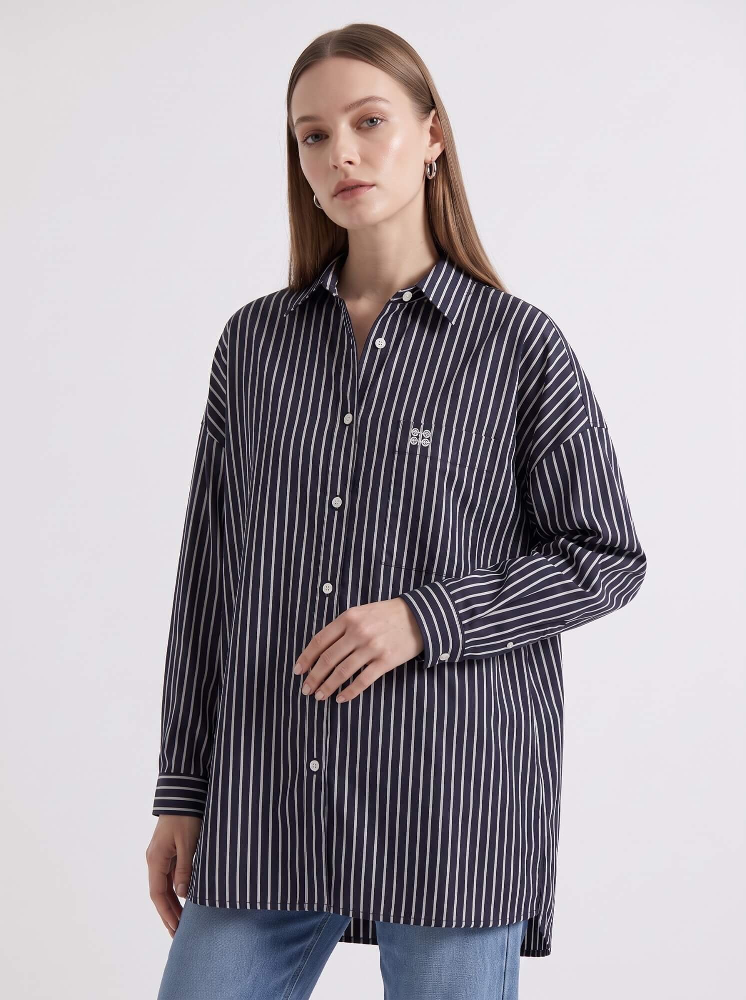 New Oversize Shirt Stripe