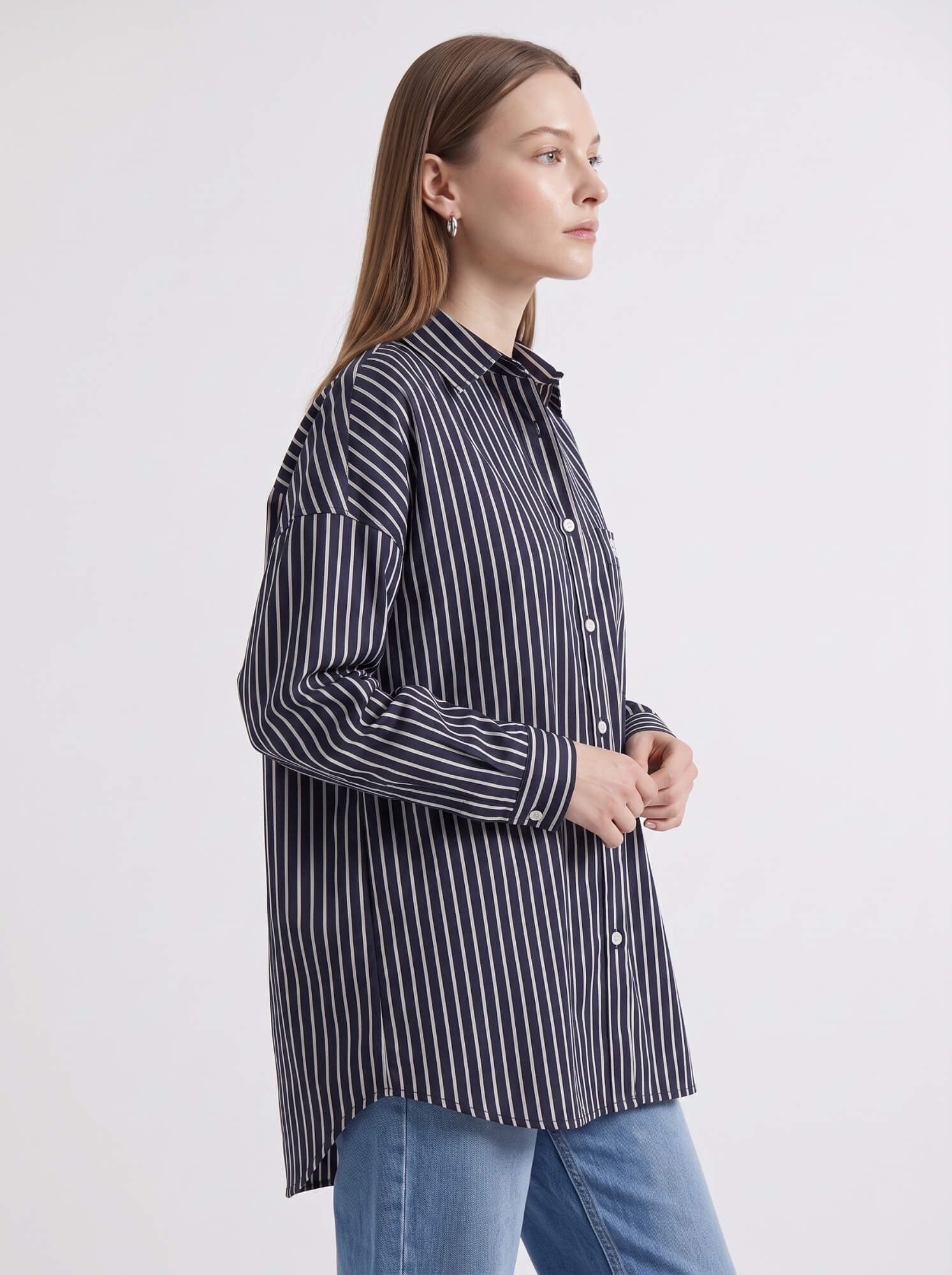 New Oversize Shirt Stripe