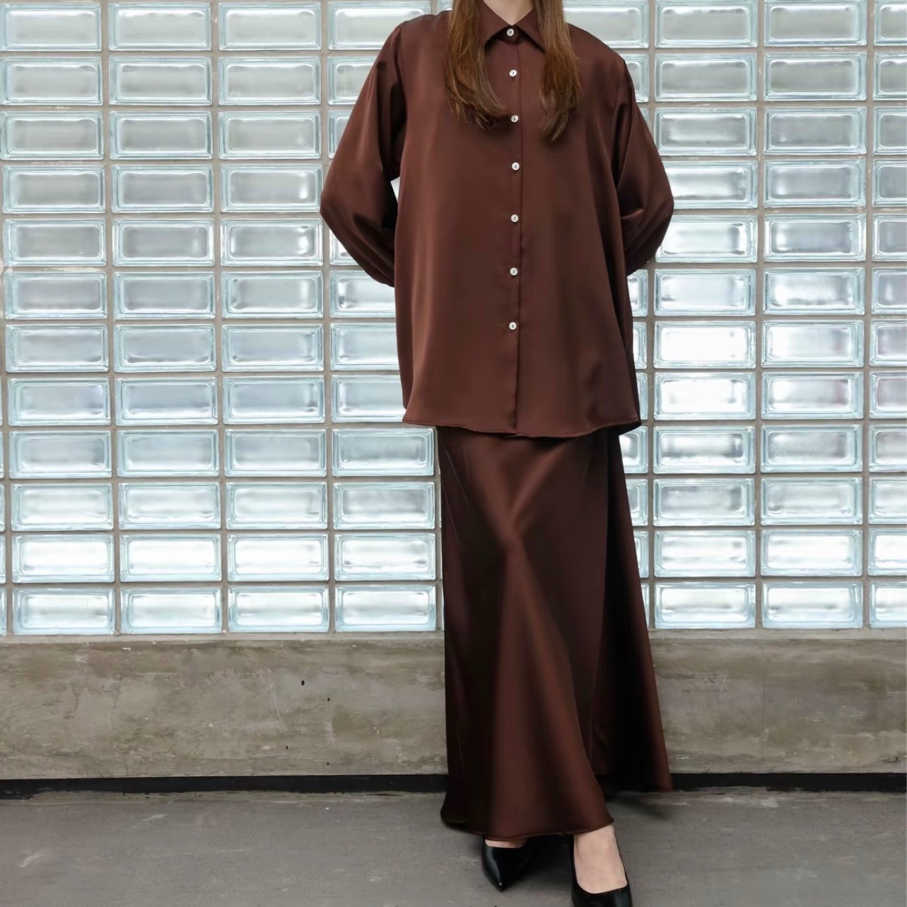 Timeless Flare Satin Skirt