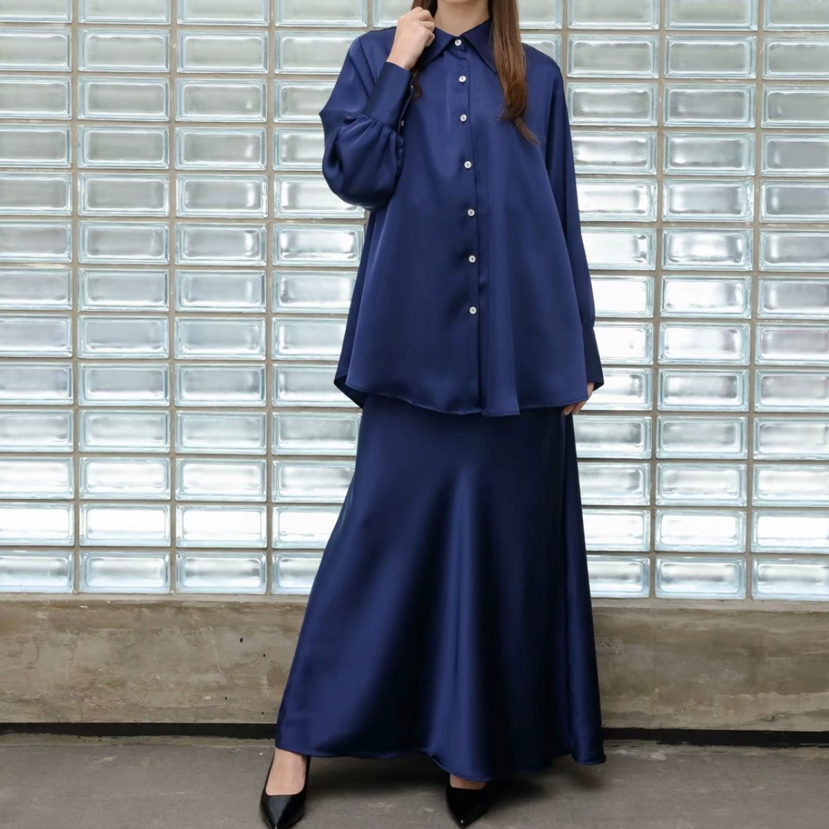 Timeless Flare Satin Skirt