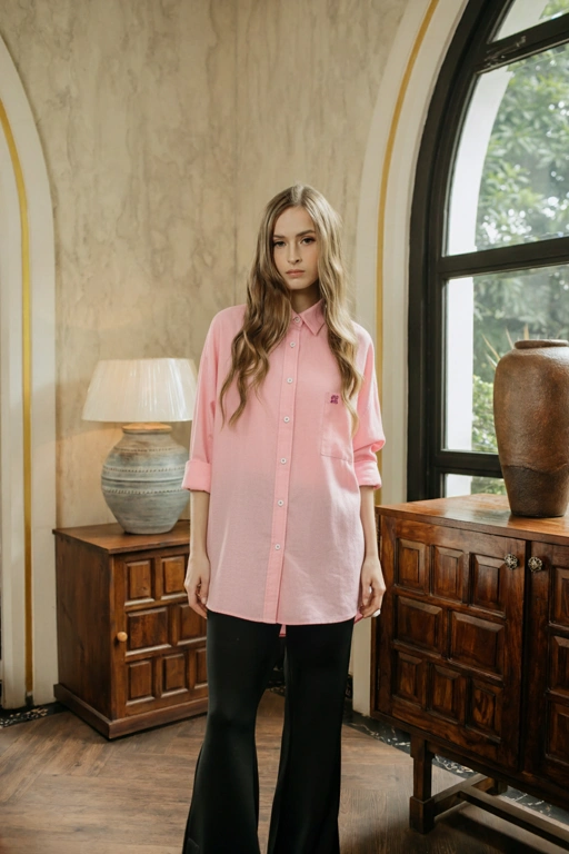 Image of Oversize Polybreeze Oxford & Woll-Twill