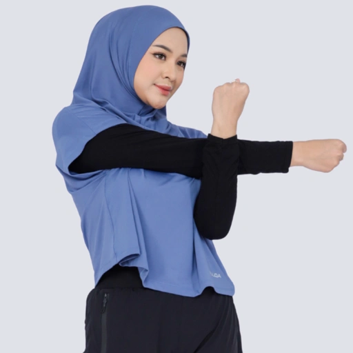 Image of Vellqa  Ranu Vest Hijab - "Denim"