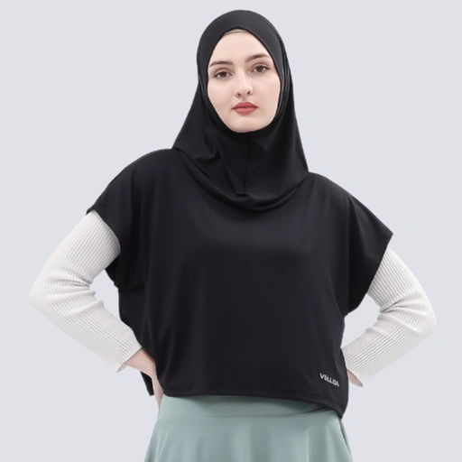Image of Vellqa  Ranu Vest Hijab - "Black"