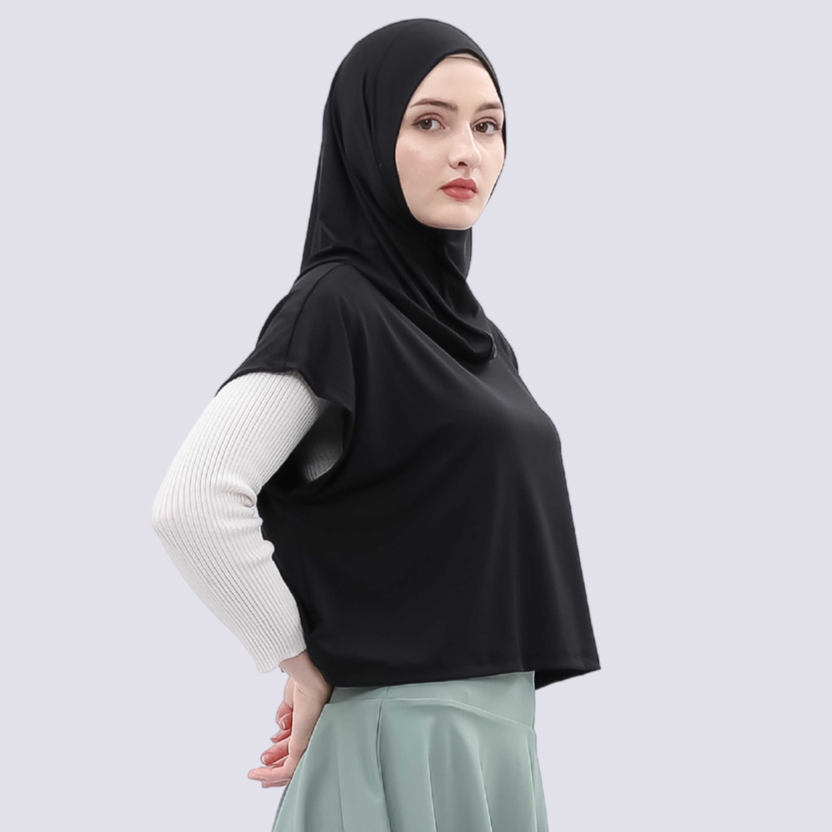 Vellqa Ranu Vest Hijab - "Black"