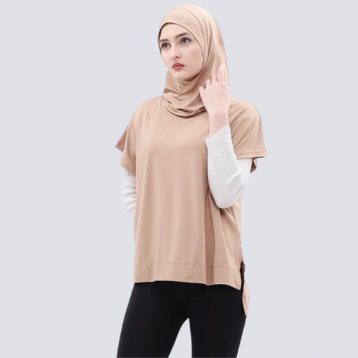 Image of Vellqa Linden Vest Hijab - "Hazelnut"