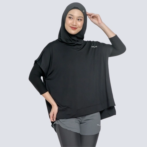 Image of Vellqa Linden Vest Hijab - "Black"