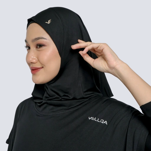 Image of Vellqa Linden Vest Hijab - "Black"