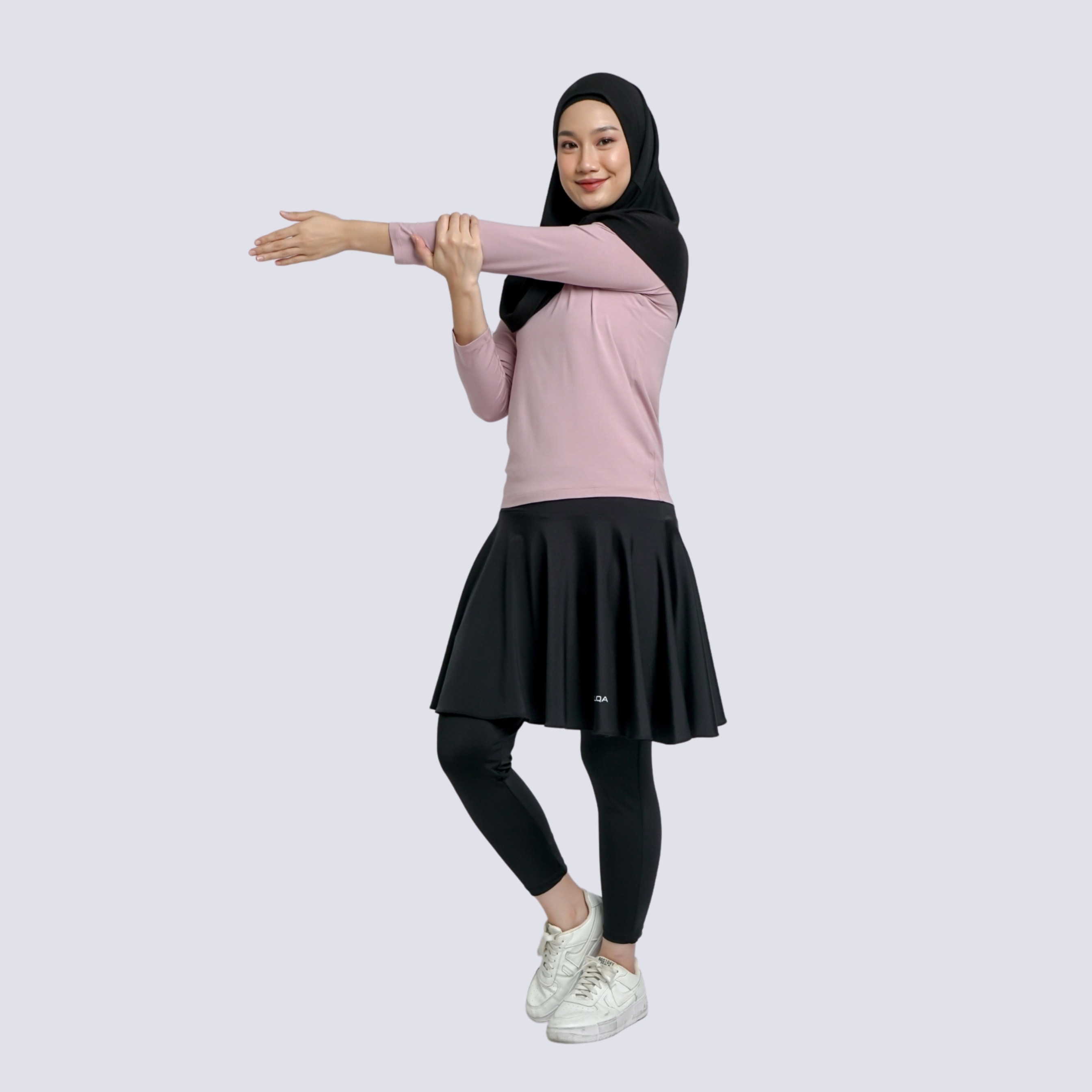 Vellqa Gaharu Legging Skirt - "Black"