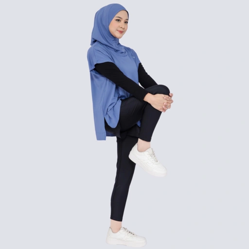 Image of Vellqa Linden Vest Hijab - "Denim"