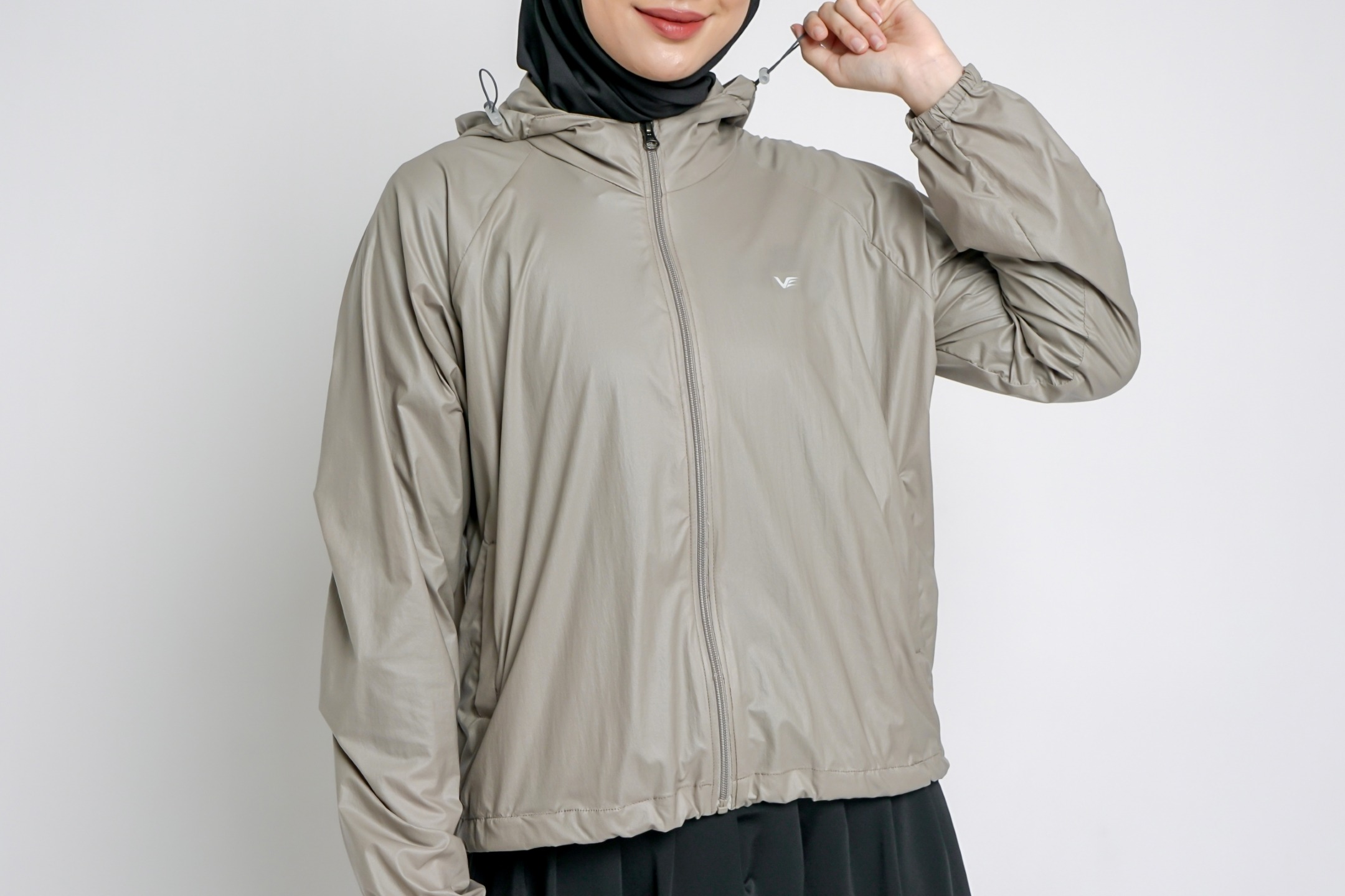 Vellqa Running Jacket Waterproof Free Pouch - "Dark Grey"