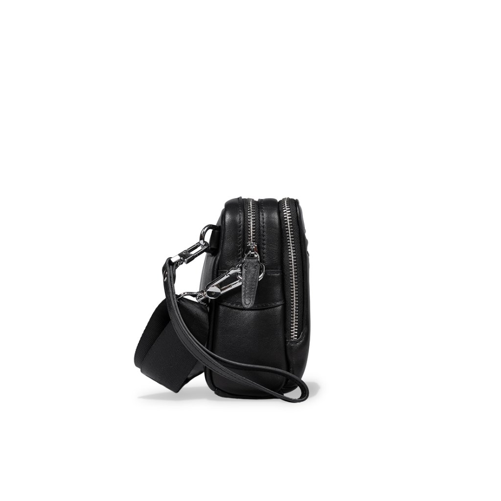 Denali Genuine Leather - Varel Duo Leather Clutch Crossbody - Tas Selempang Pria 100% Kulit Sapi